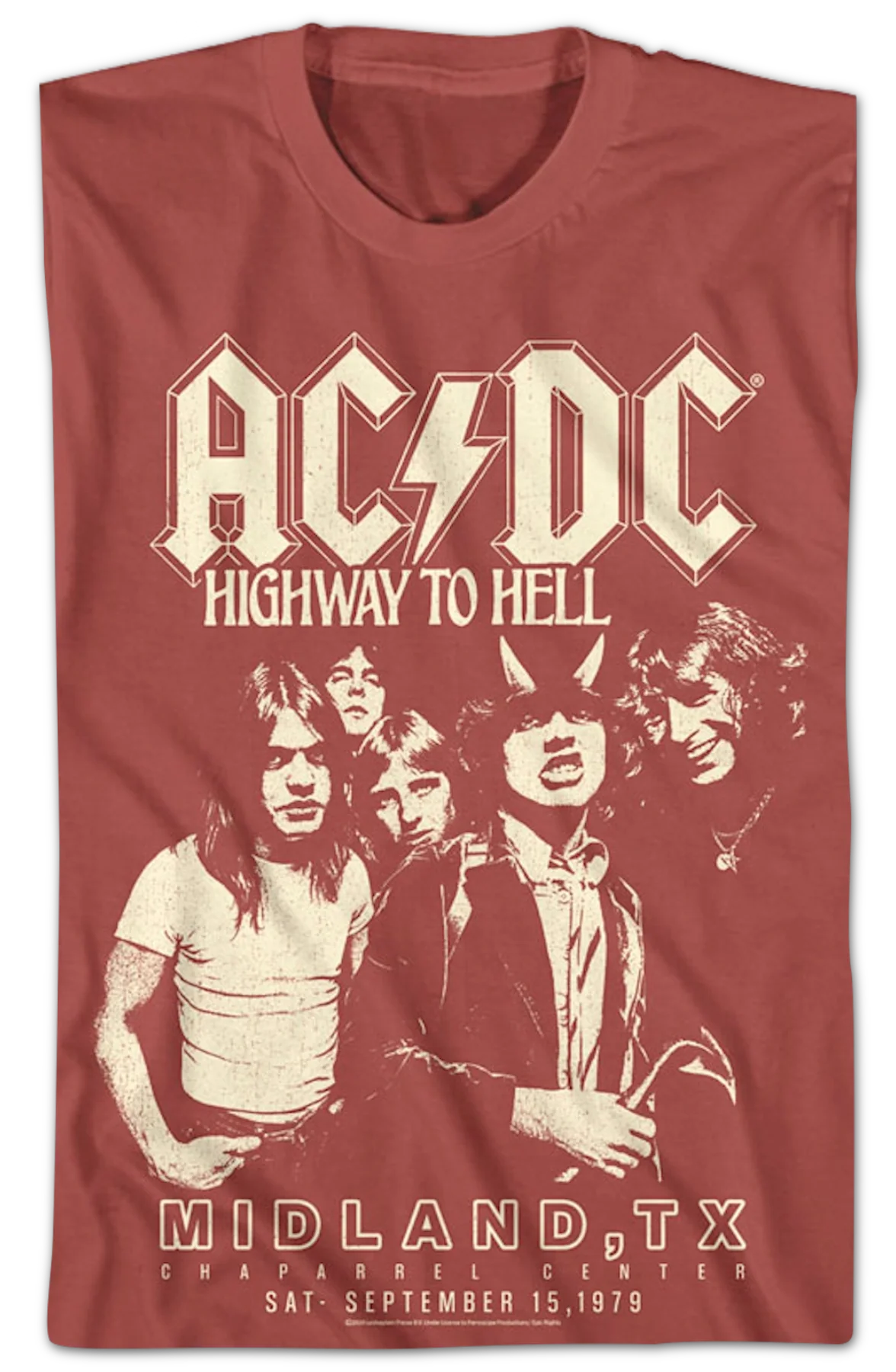 Highway To Hell Chaparrel Center ACDC T-Shirt - Image 2