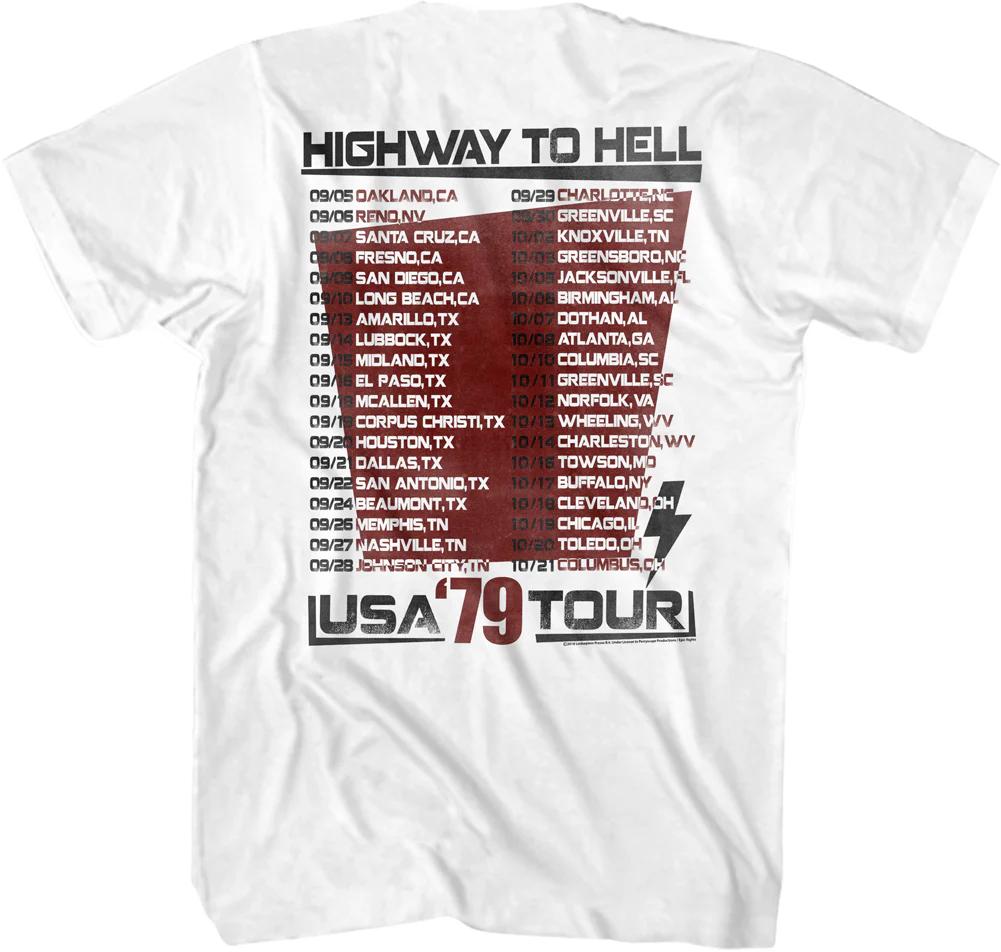 Highway To Hell USA Tour ACDC T-Shirt - Image 4