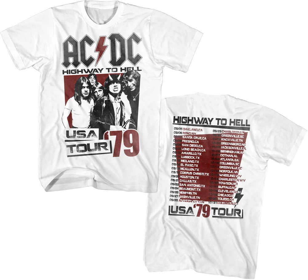 Highway To Hell USA Tour ACDC T-Shirt - Image 5