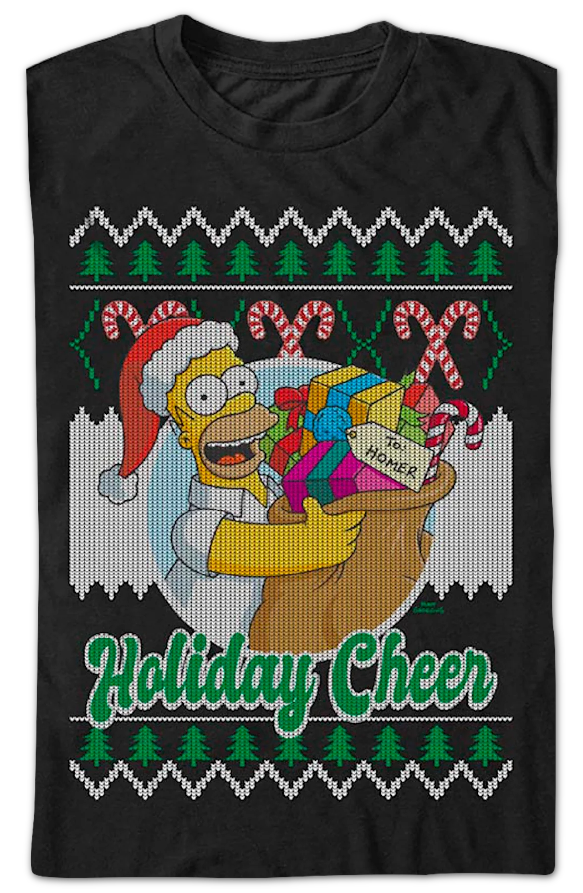 Holiday Cheer Simpsons T-Shirt - Image 2