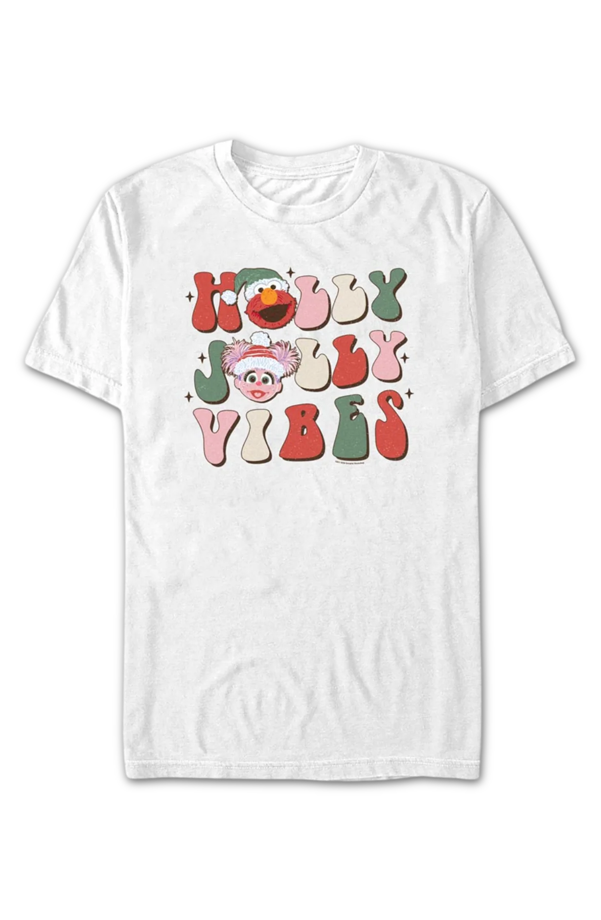 Holly Jolly Vibes Sesame Street T-Shirt - Image 2
