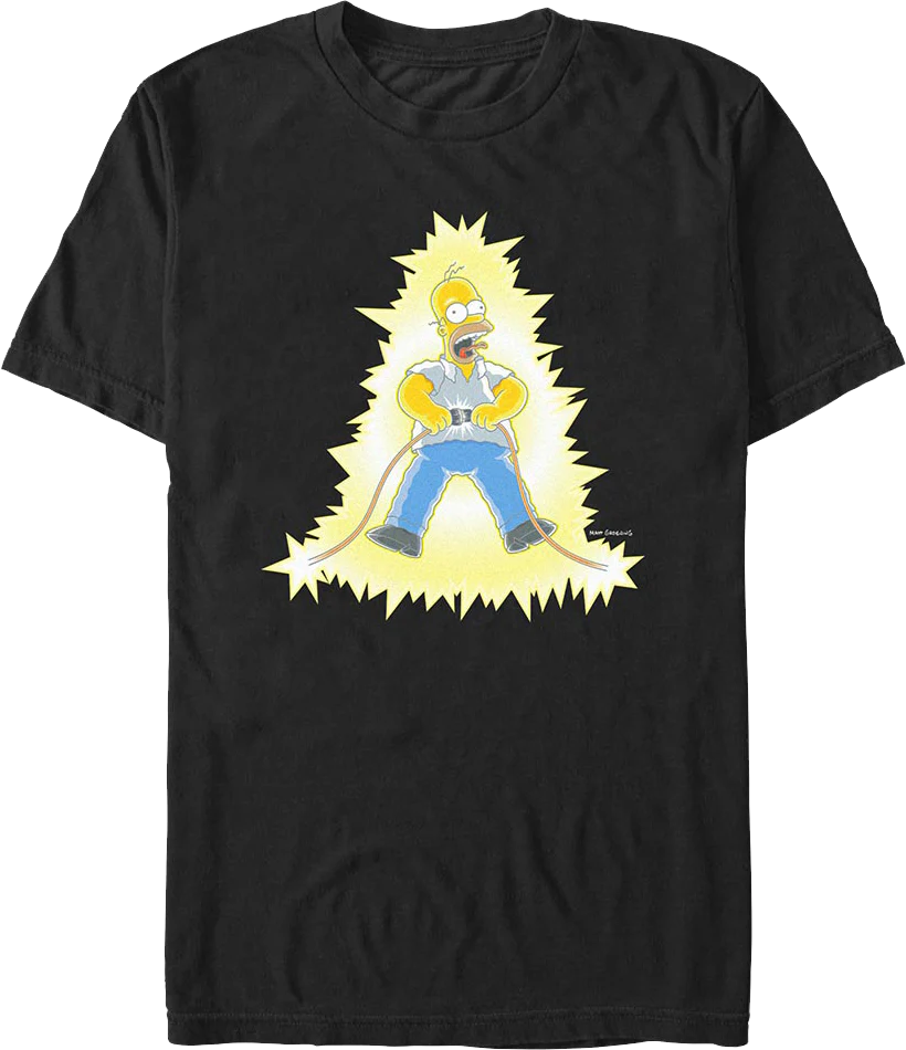 Homer Simpson Electrocution Simpsons T-Shirt