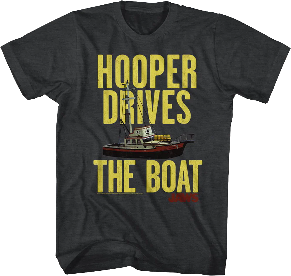 Hooper Drives The Boat Jaws T-Shirt