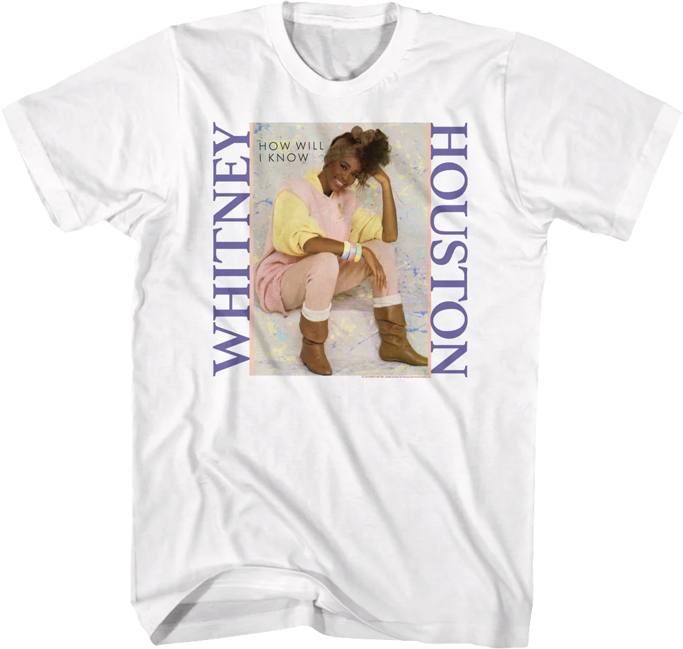 How Will I Know Single Cover Whitney Houston T-Shirt