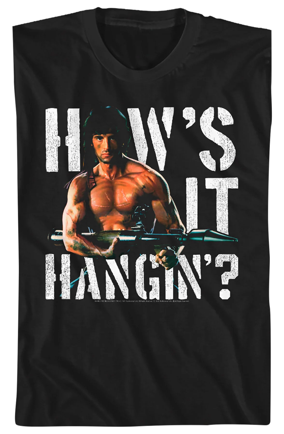How's It Hangin' Rambo T-Shirt - Image 2