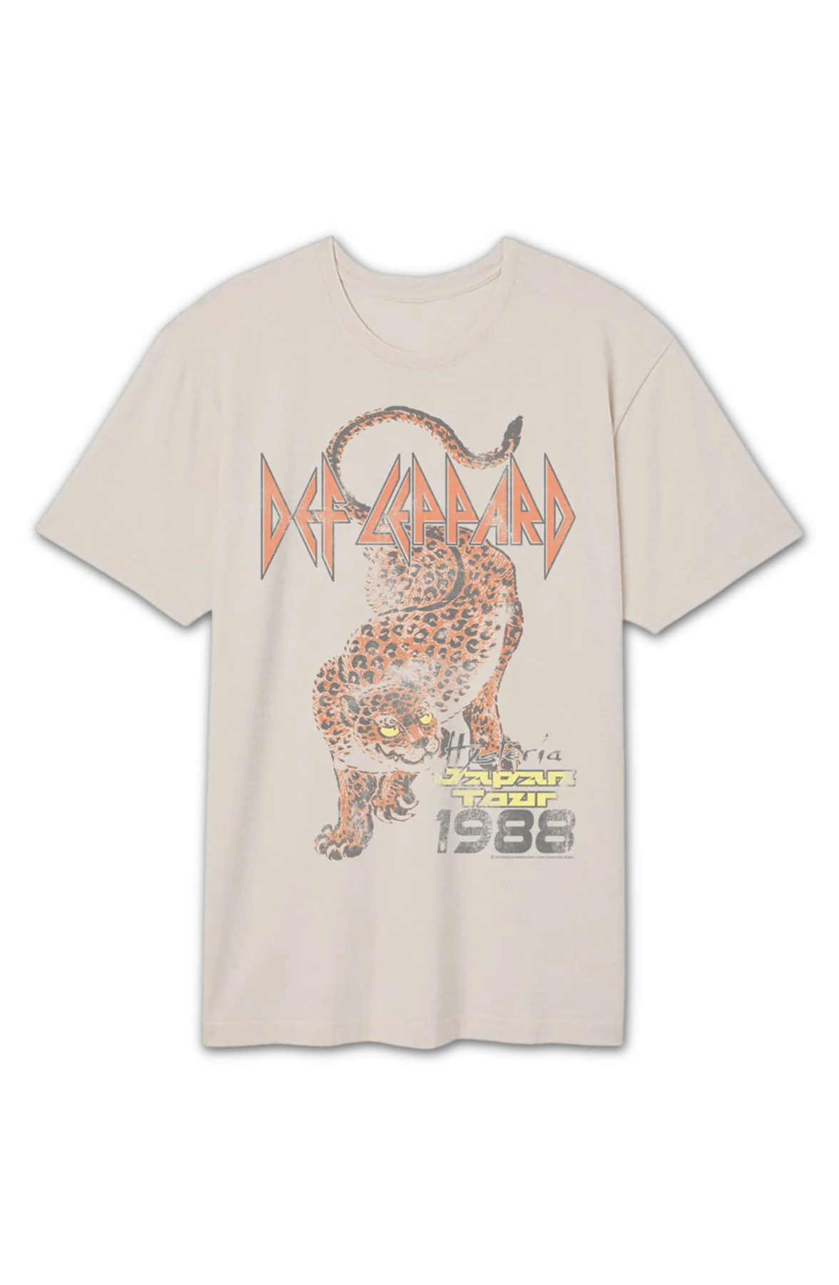 Hysteria Japan Tour Def Leppard Vintage Wash T-Shirt - Image 2