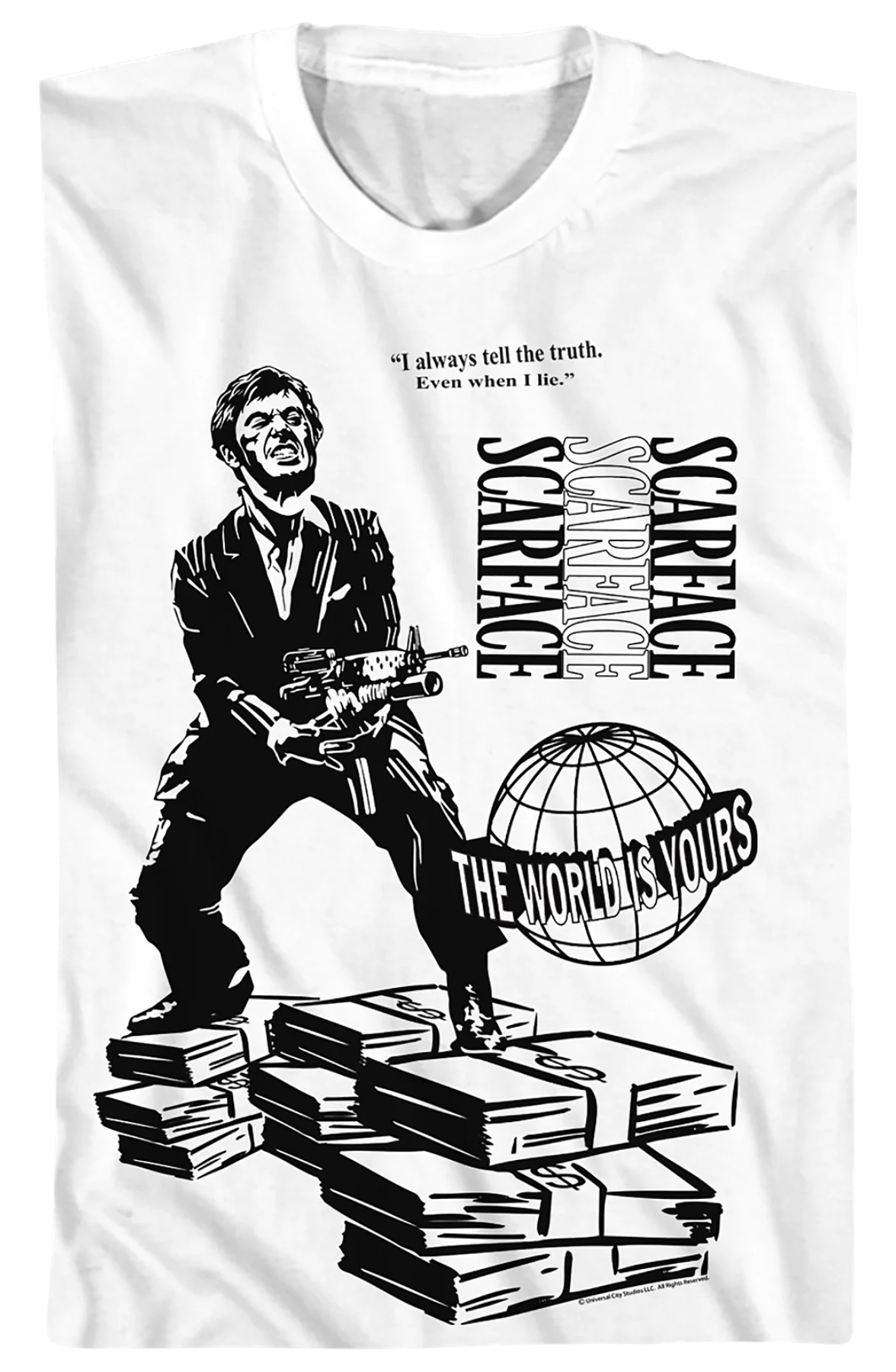 I Always Tell The Truth Even When I Lie Scarface T-Shirt - Image 2