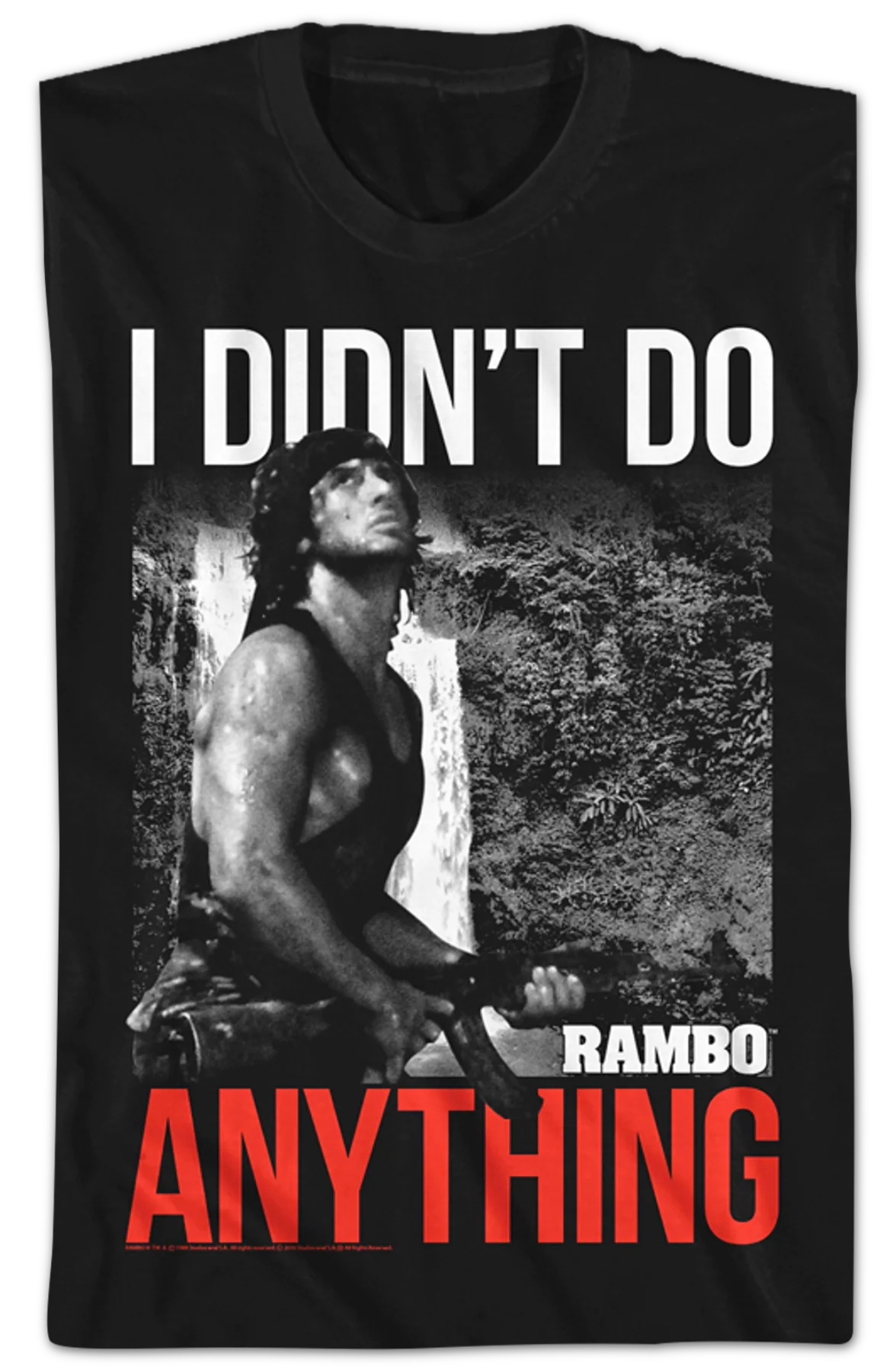 I Didn't Do Anything Rambo T-Shirt - Image 2
