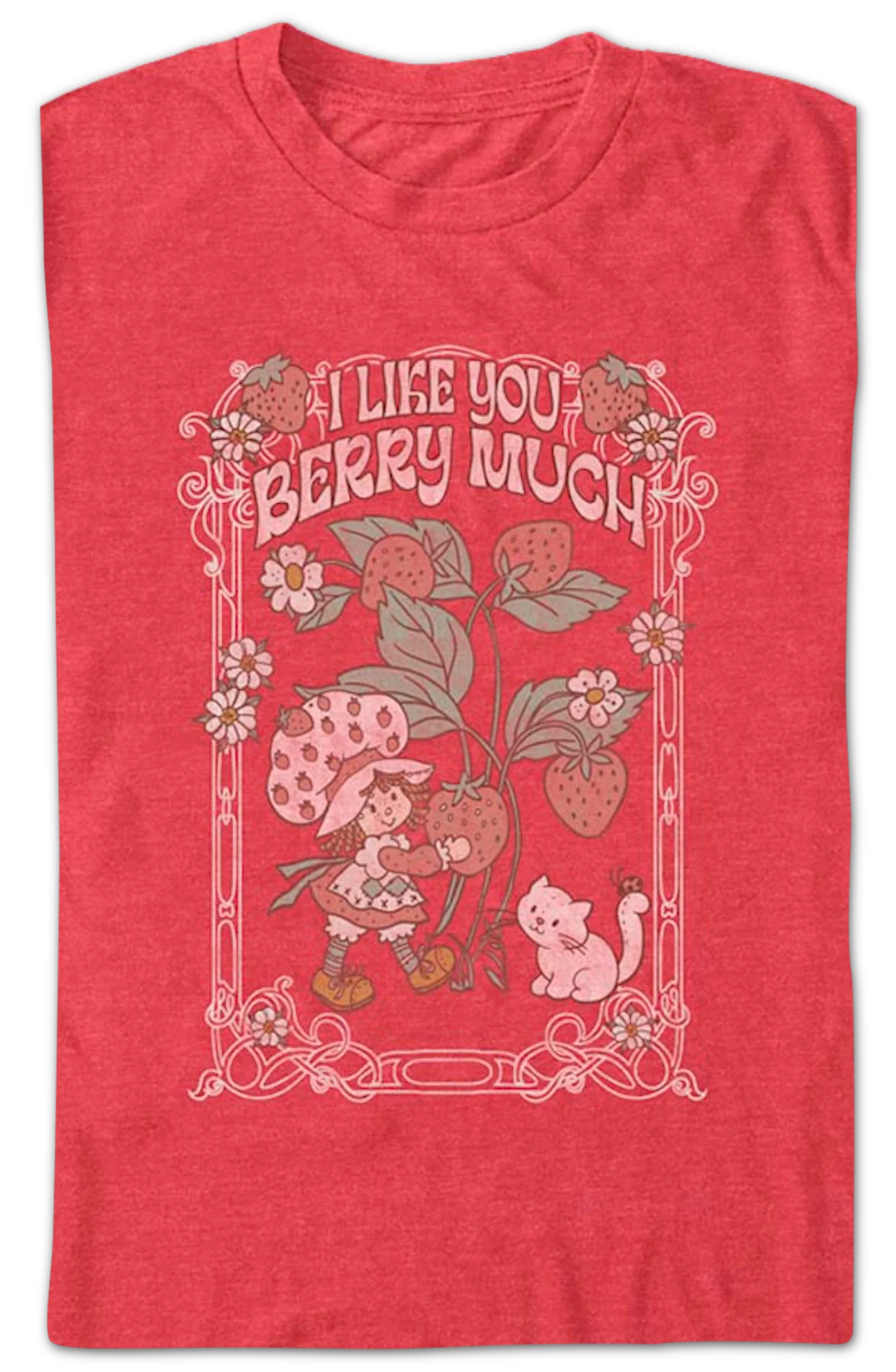 I Like You Berry Much Strawberry Shortcake T-Shirt - Image 2