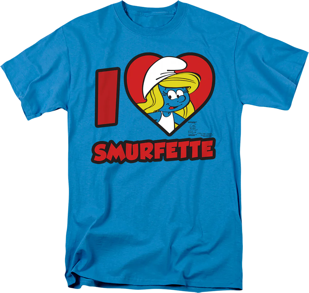 I Love Smurfette Smurfs T-Shirt