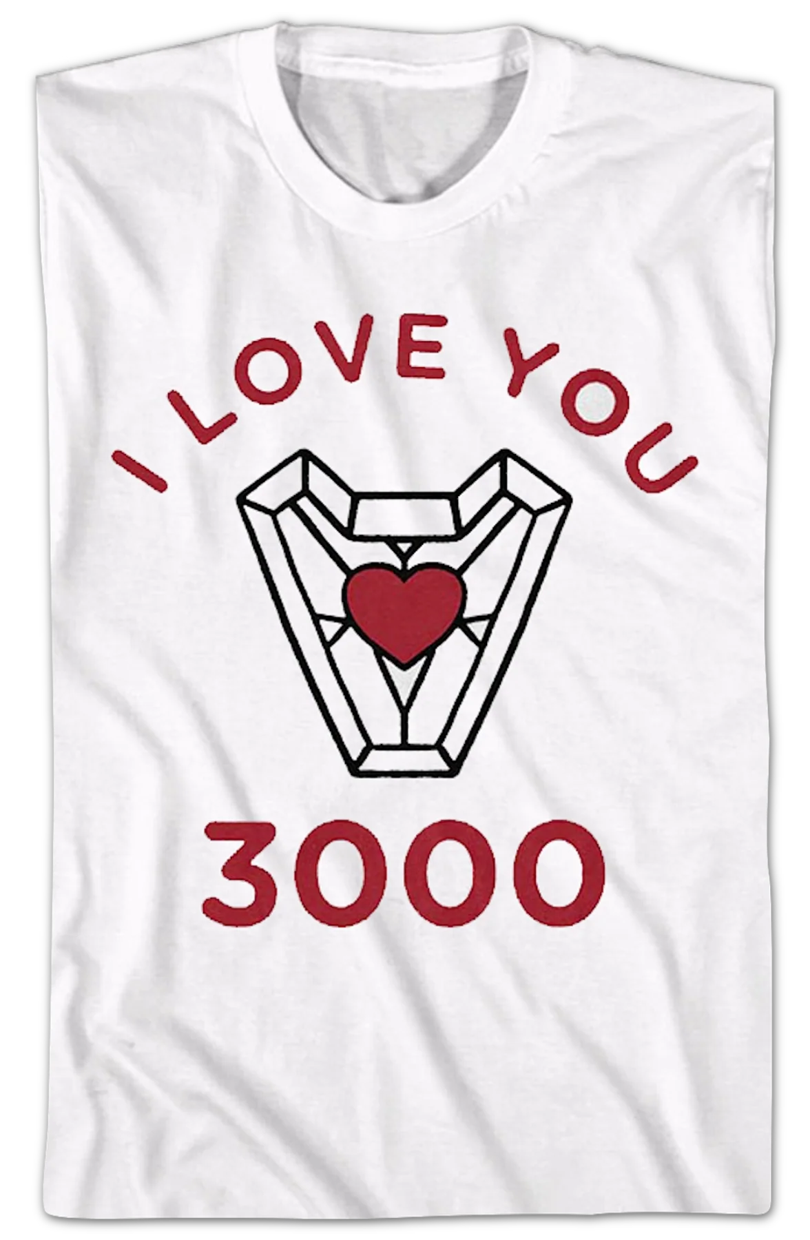 I Love You 3000 Iron Man Heart Marvel Comics T-Shirt - Image 2
