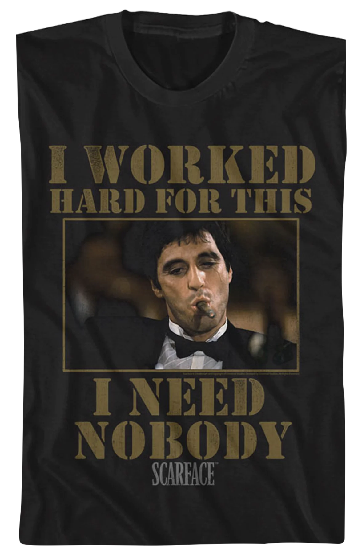 I Need Nobody Scarface T-Shirt - Image 2