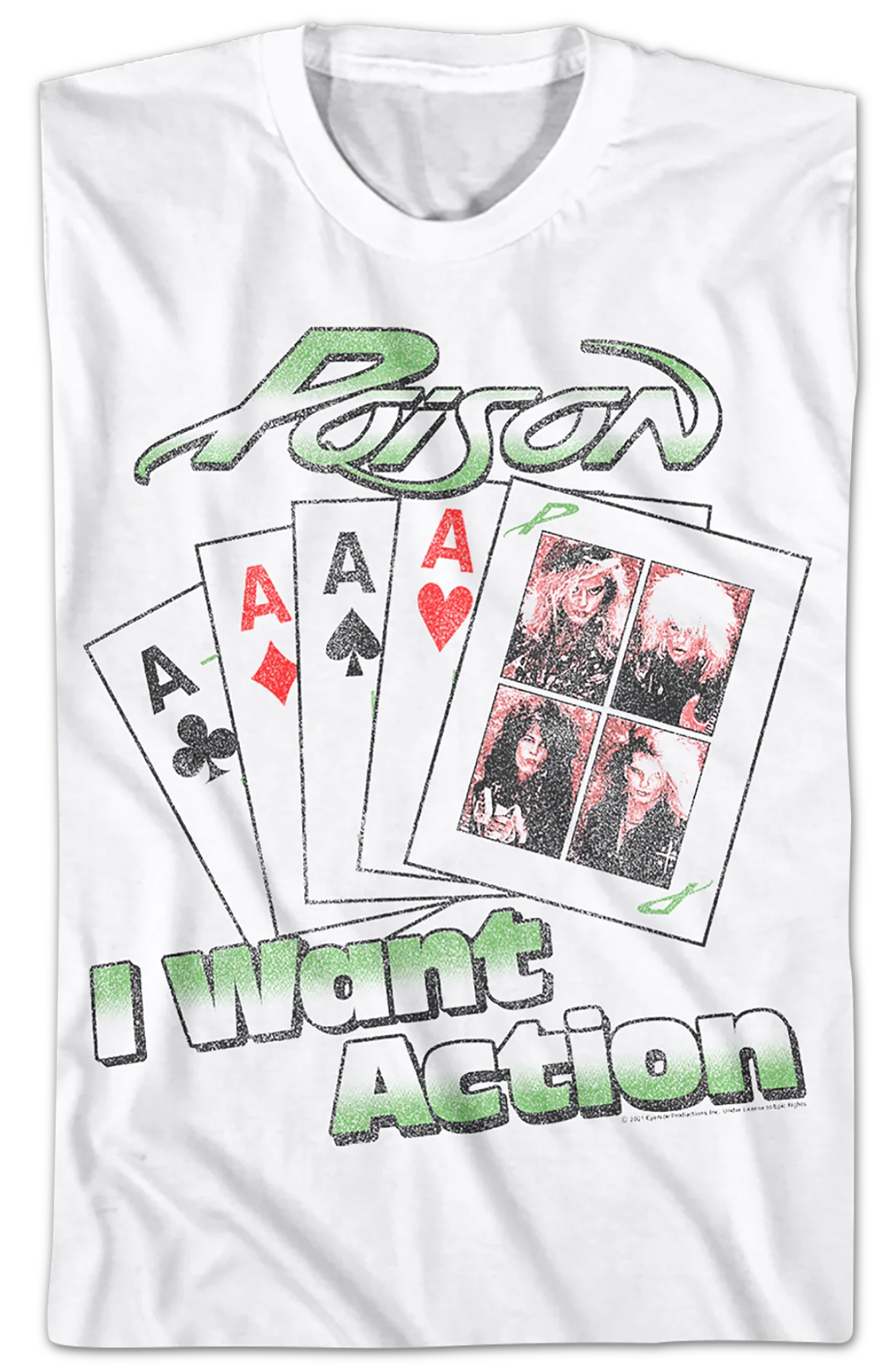 I Want Action Playing Cards Poison T-Shirt - Image 2