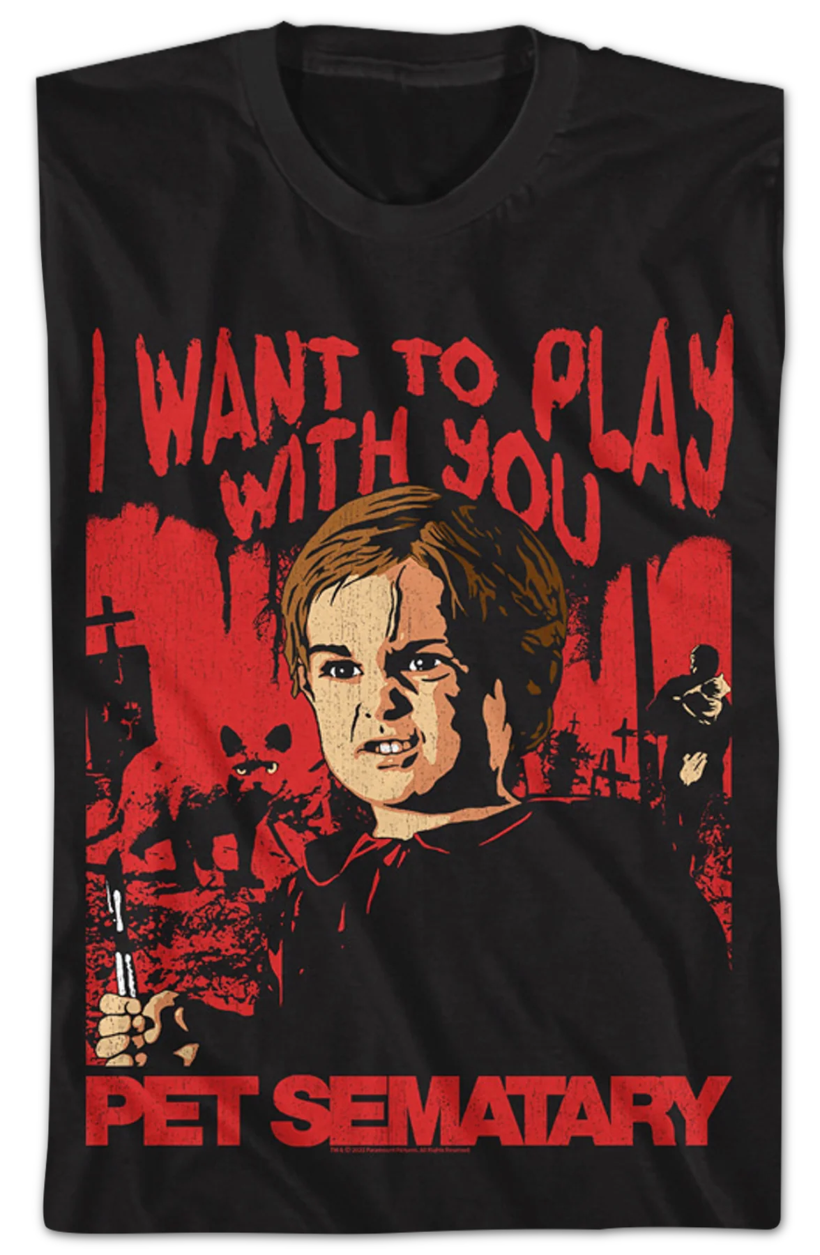 I Want To Play With You Pet Sematary T-Shirt - Image 2