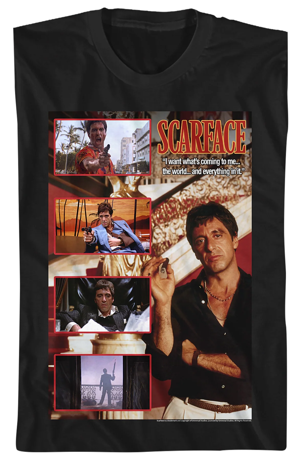 I Want What's Coming To Me Scarface T-Shirt - Image 2