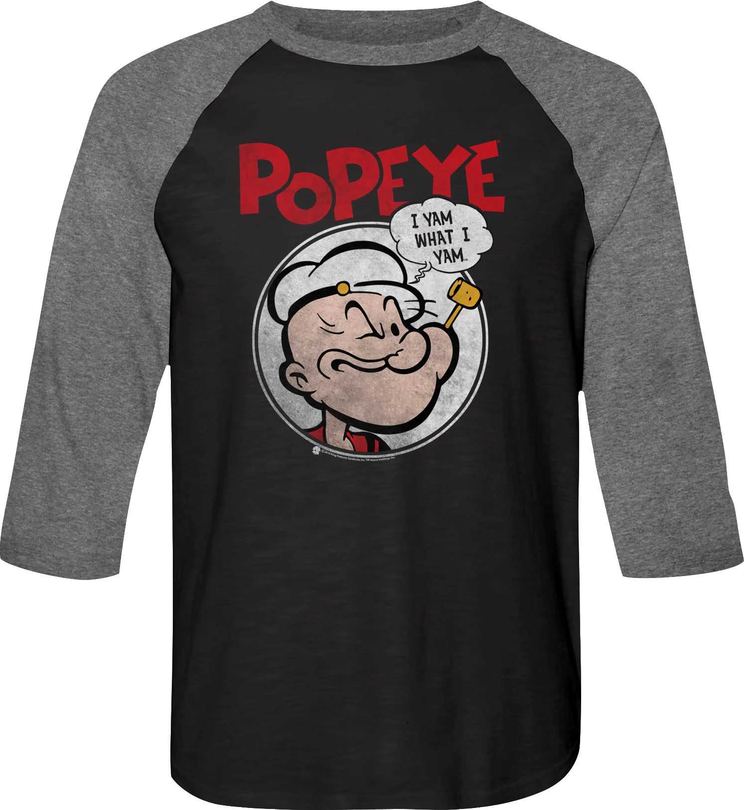 I Yam What I Yam Popeye Raglan Baseball Shirt
