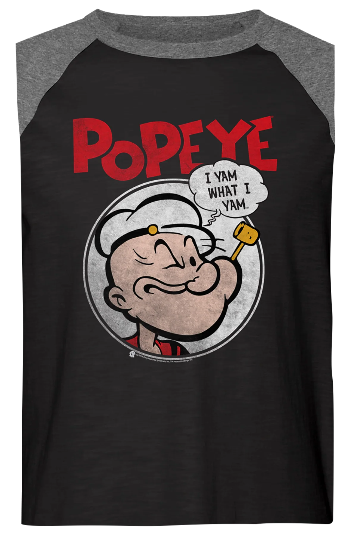 I Yam What I Yam Popeye Raglan Baseball Shirt - Image 2