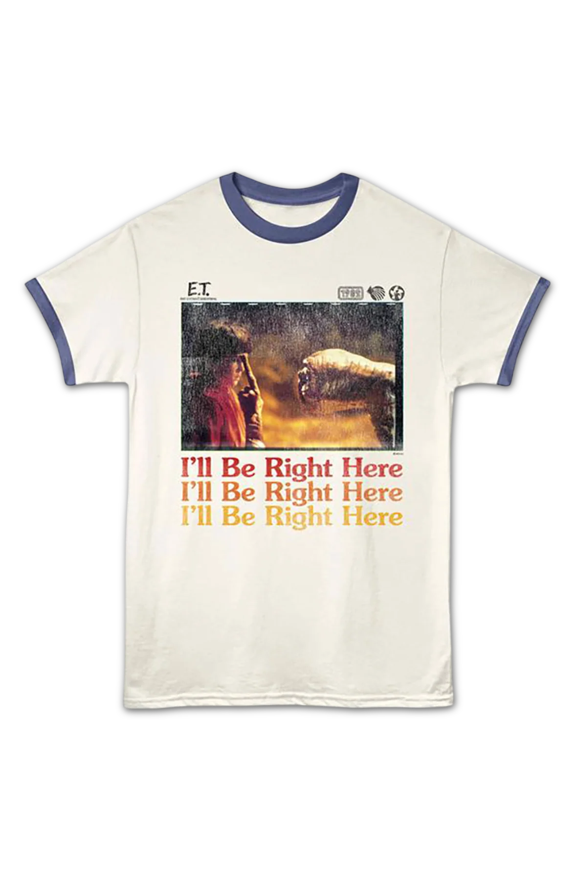I'll Be Right Here E.T. The Extra-Terrestrial Ringer Shirt - Image 2