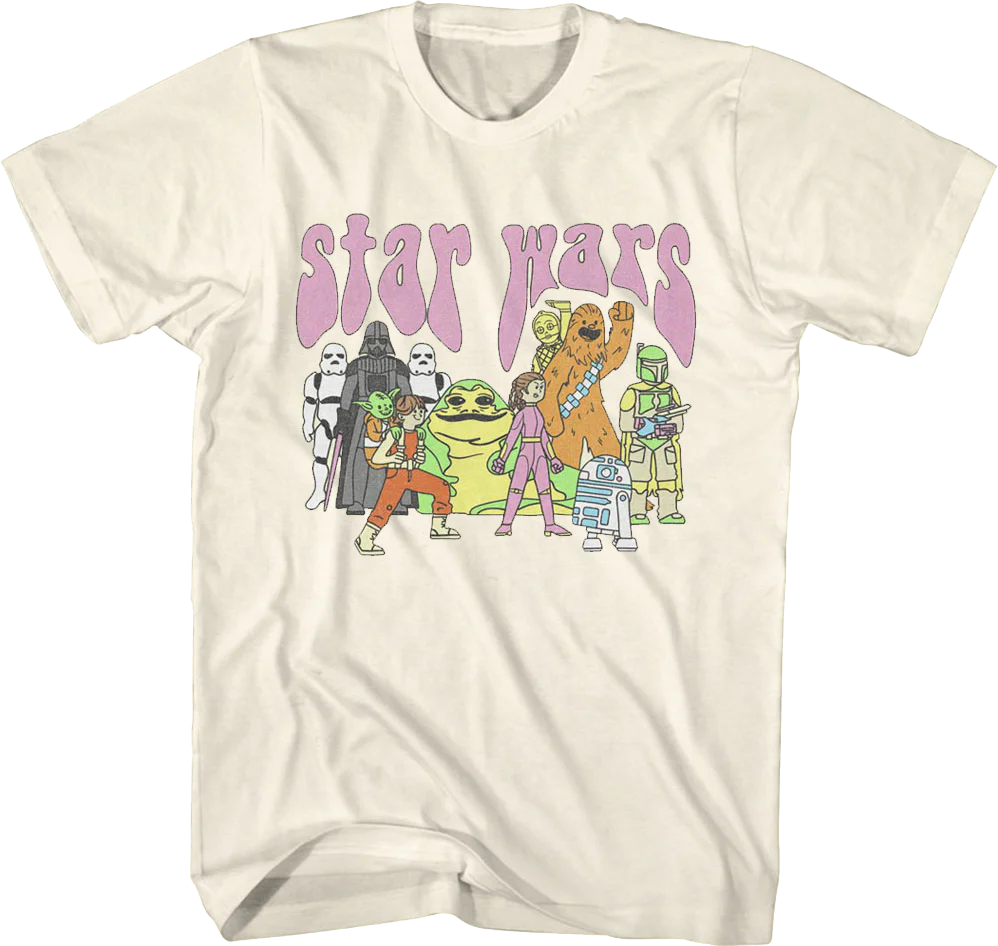 Illustrated Cast Star Wars T-Shirt