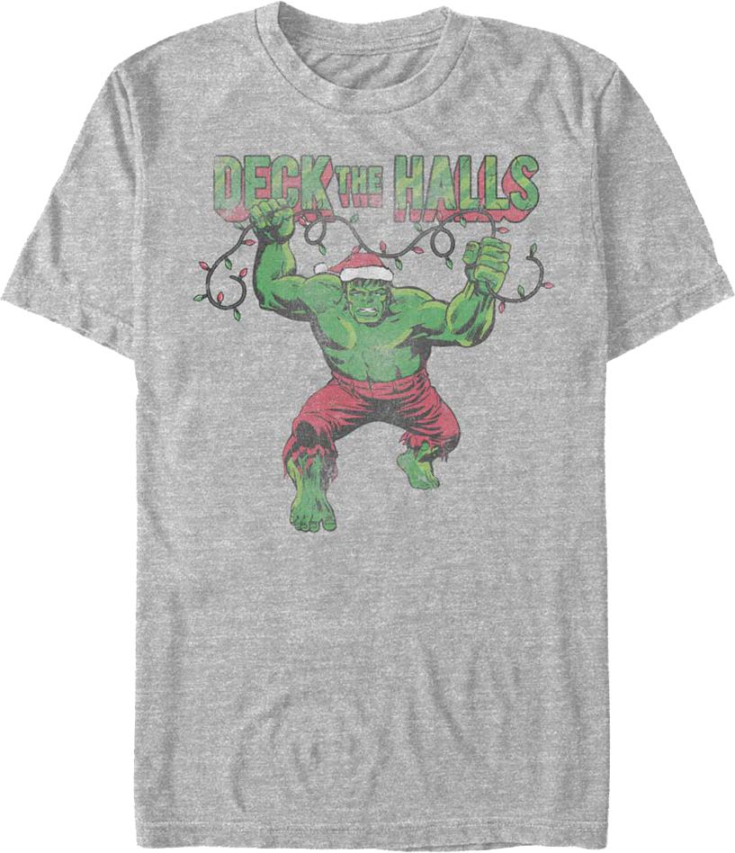 Incredible Hulk Deck The Halls Marvel Comics T-Shirt