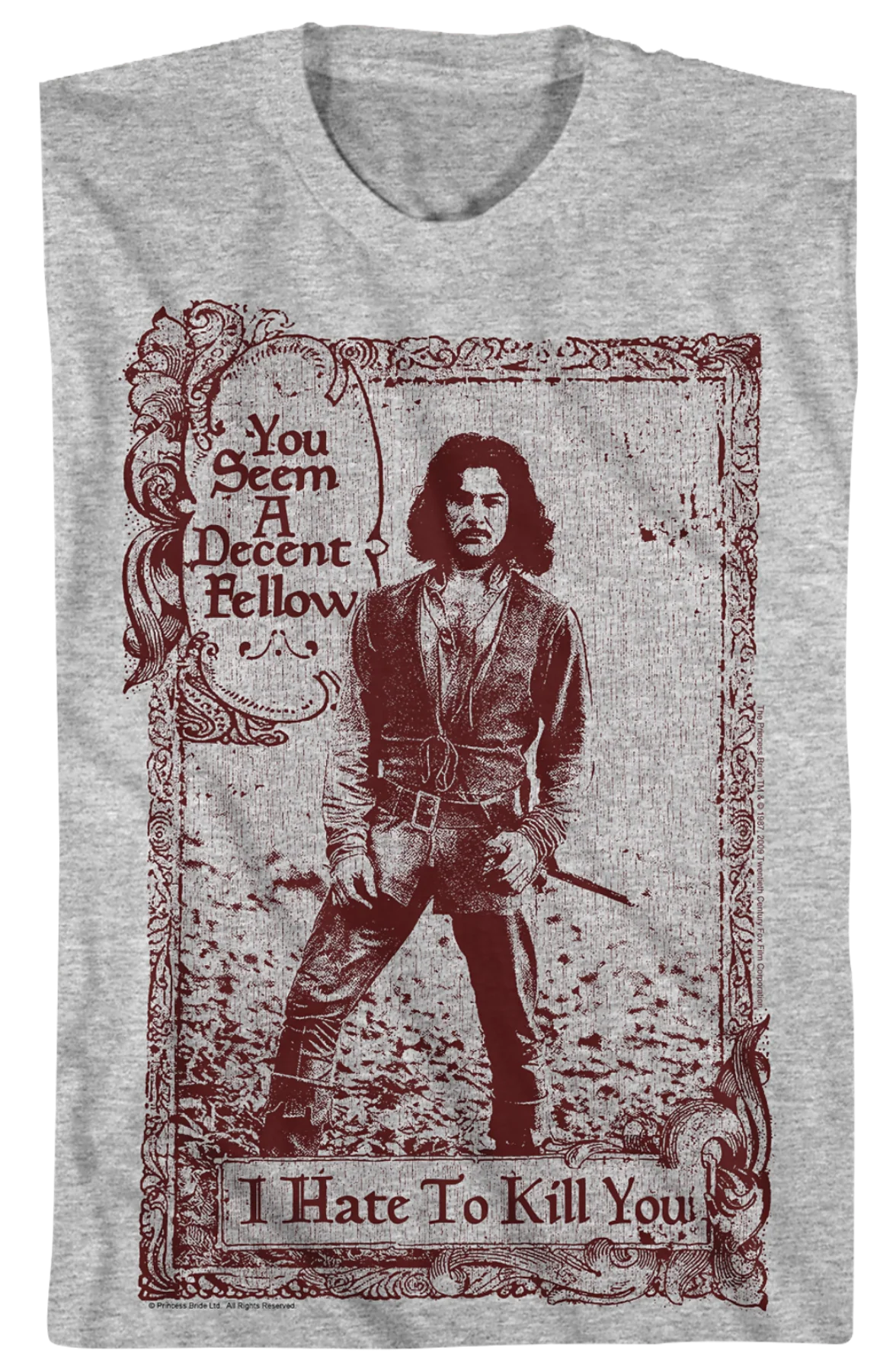 Inigo Montoya I Hate To Kill You Princess Bride T-Shirt - Image 2