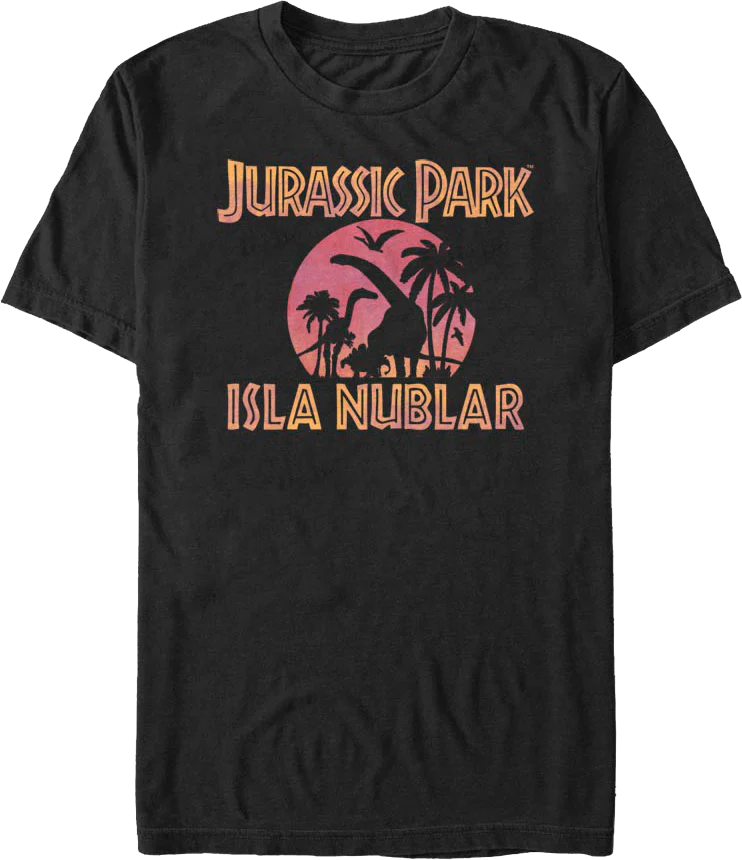 Isla Neblar Silhouettes Jurassic Park T-Shirt
