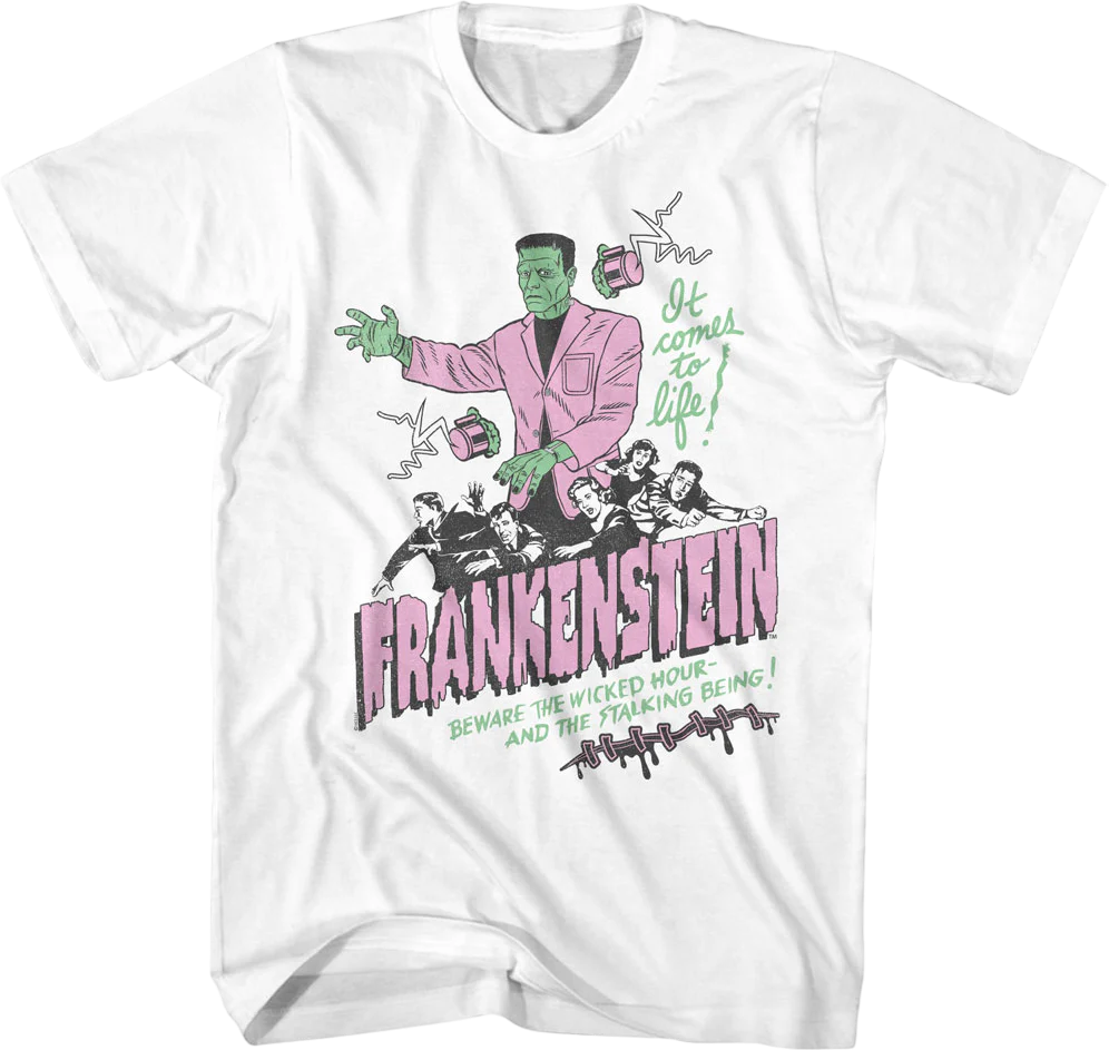 It Comes To Life Illustration Frankenstein T-Shirt