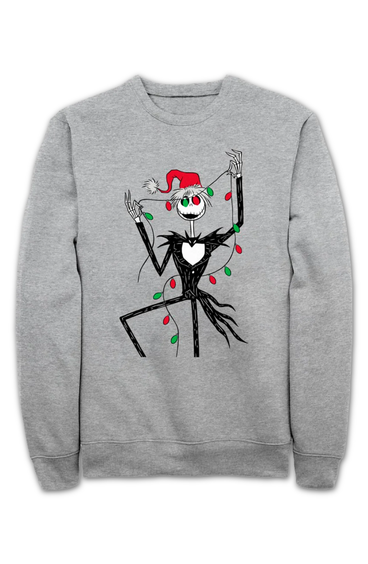Jack Skellington Lights Nightmare Before Christmas Sweatshirt - Image 2