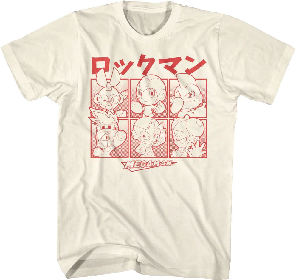 Japanese Blocks Mega Man T-Shirt