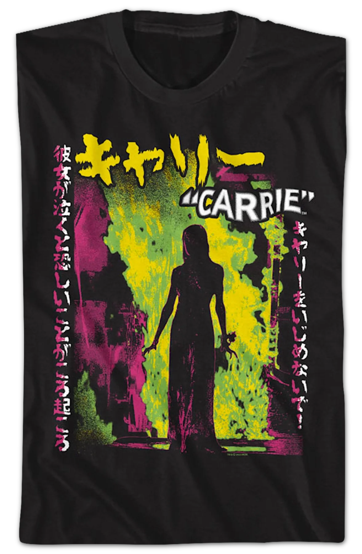 Japanese Neon Poster Carrie T-Shirt - Image 2