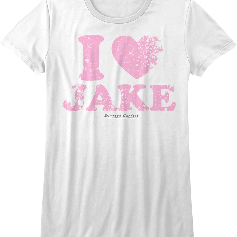 Junior Distressed I Love Jake Sixteen Candles Shirt
