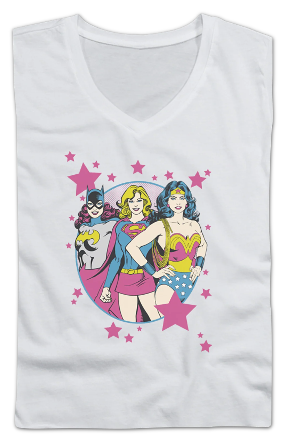 Junior Heroines of DC Comics V-Neck Shirt - Image 2