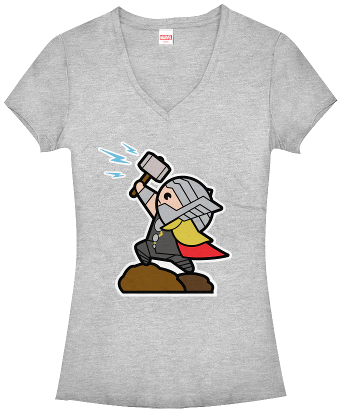 Junior Kawaii Thor V-Neck Shirt