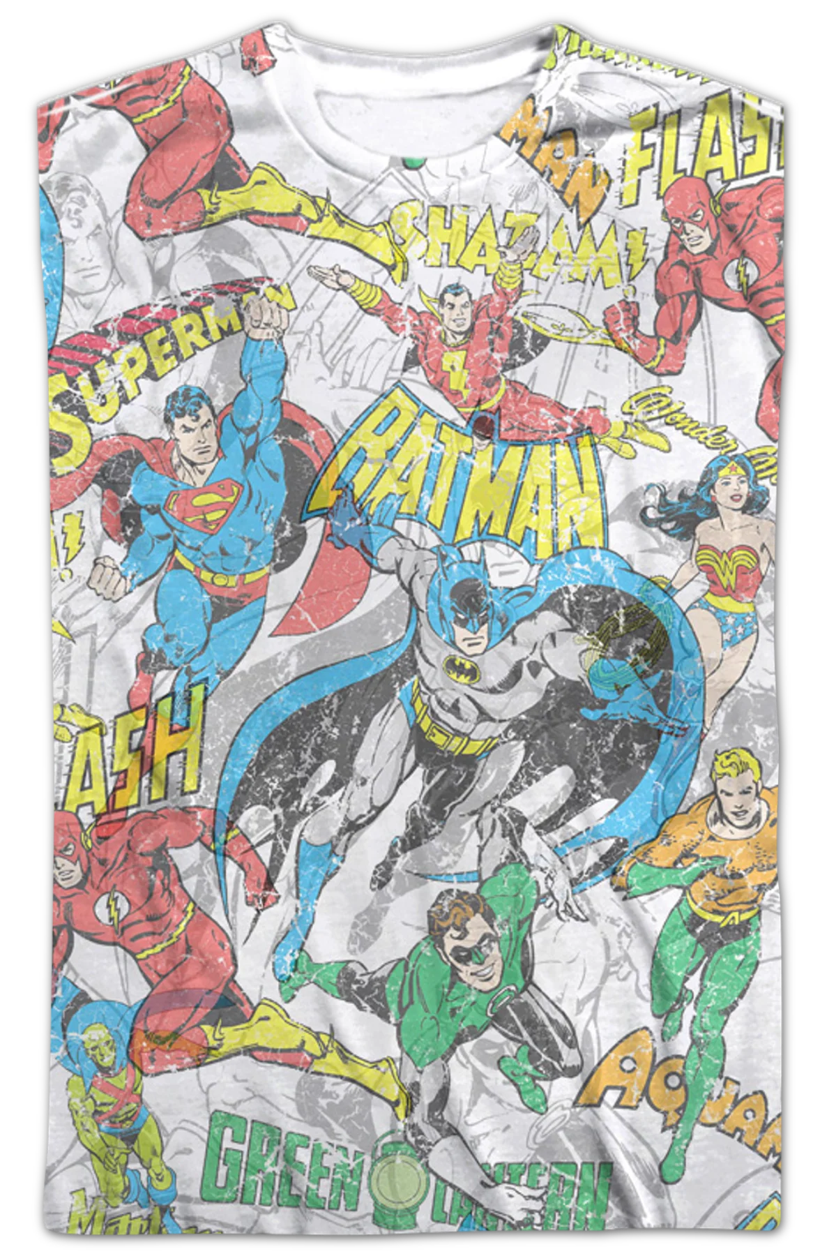 Justice League Front & Back Collage DC Comics T-Shirt - Image 2