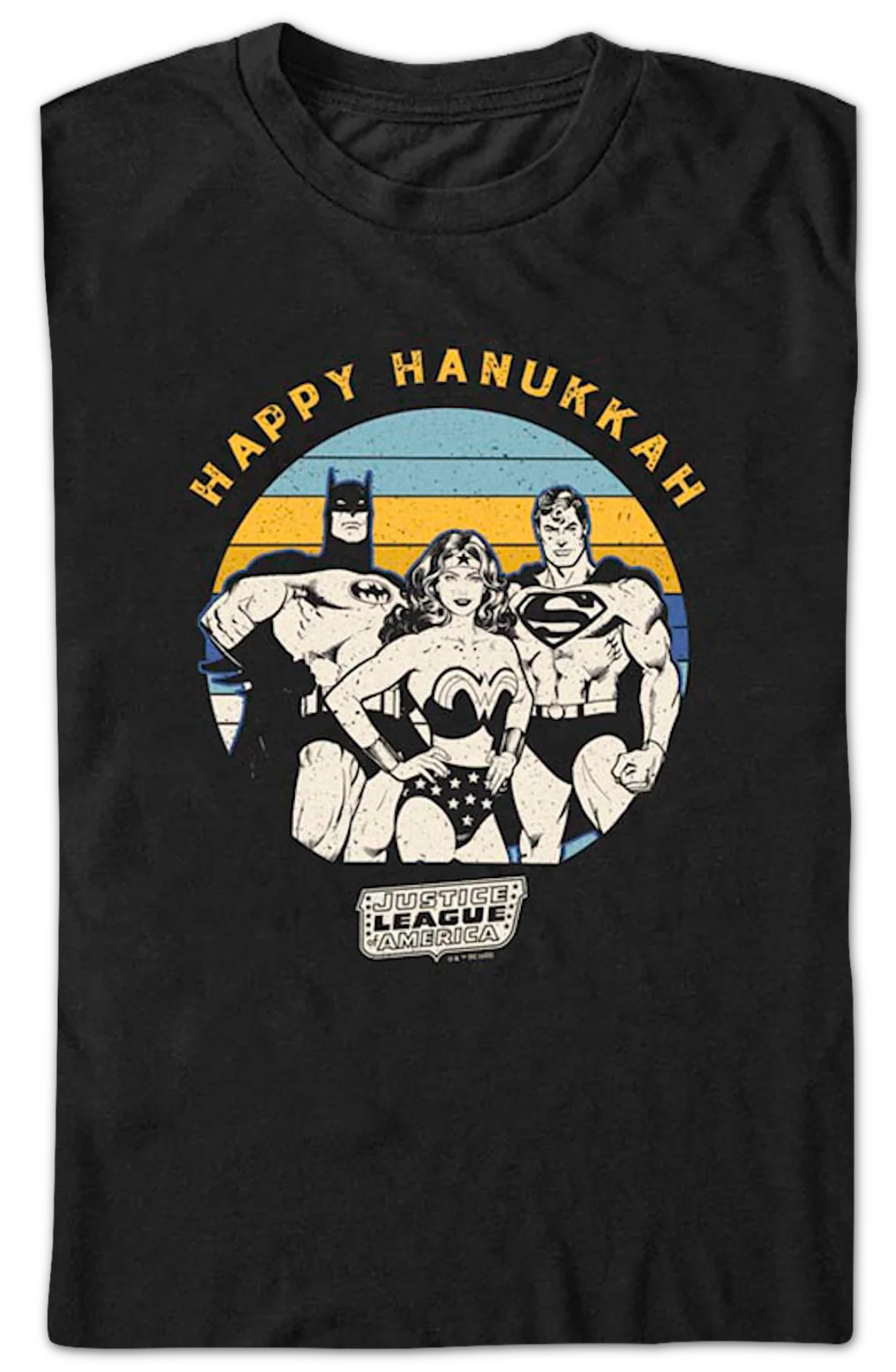 Justice League Happy Hanukkah DC Comics T-Shirt - Image 2