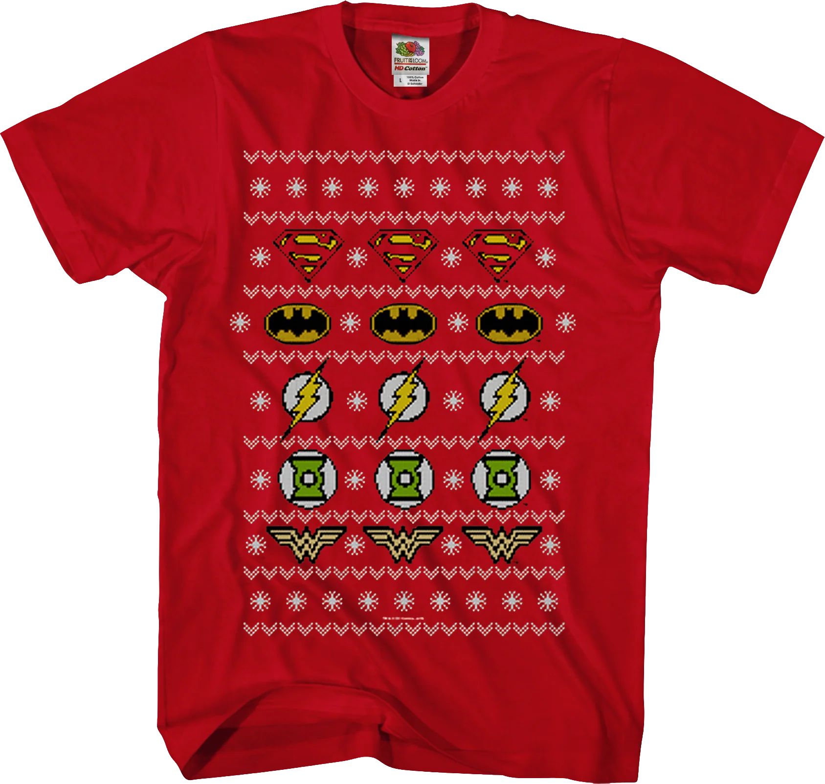 Justice League Ugly Faux Knit DC Comics T-Shirt