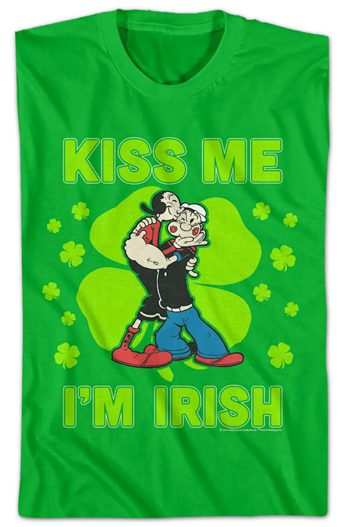 Kiss Me I'm Irish Popeye T-Shirt - Image 2