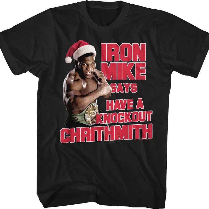 Knockout Christmas Mike Tyson T-Shirt