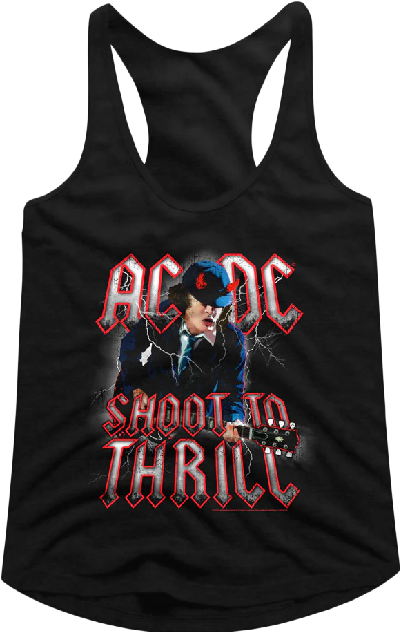 Ladies ACDC Shoot To Thrill Racerback Tank Top