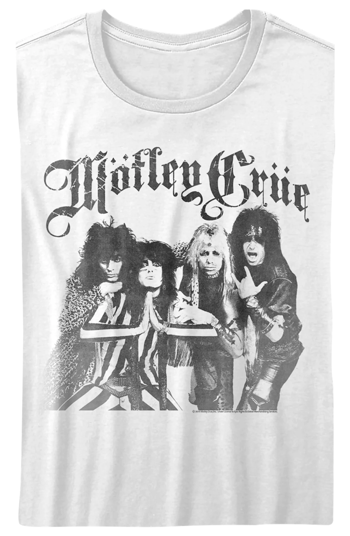 Ladies Black and White Motley Crue Shirt - Image 2
