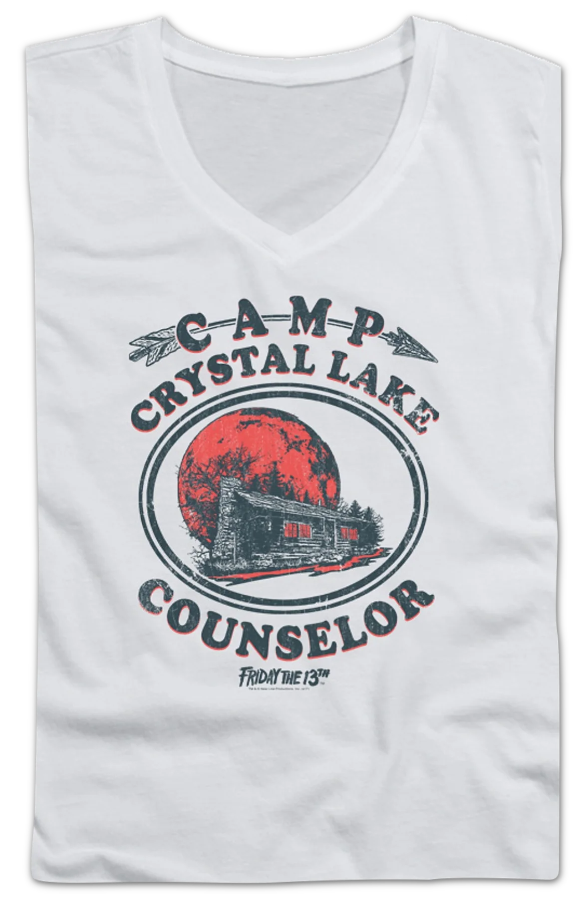 Ladies Camp Crystal Lake Counselor V-Neck Shirt - Image 2
