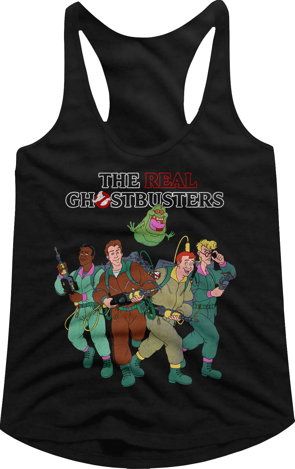 Ladies Cast Real Ghostbusters Racerback Tank Top