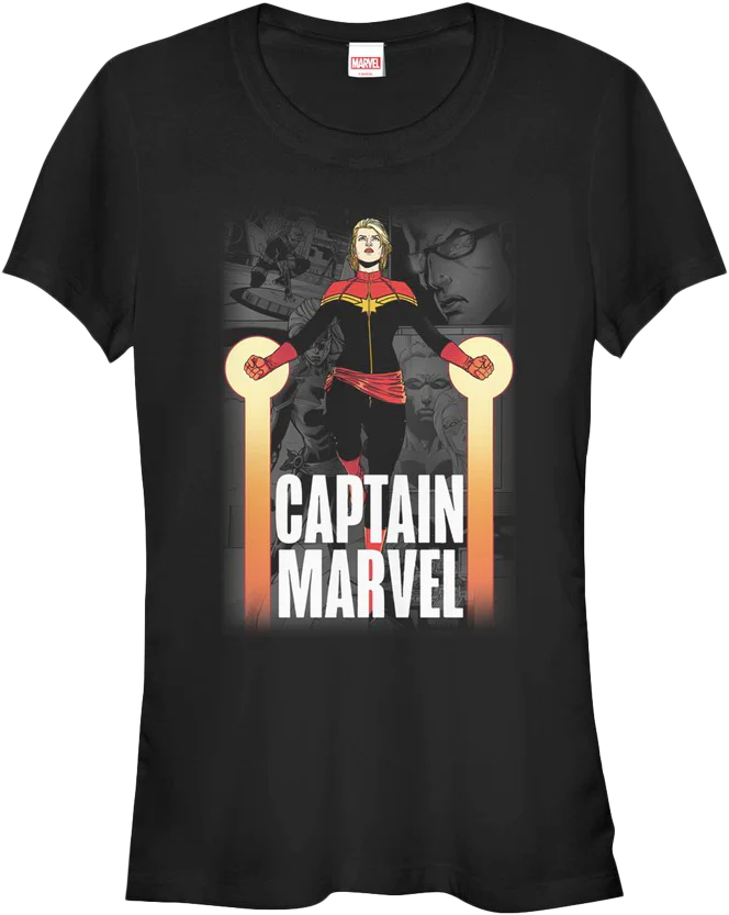 Ladies Collage Captain Marvel Shirt