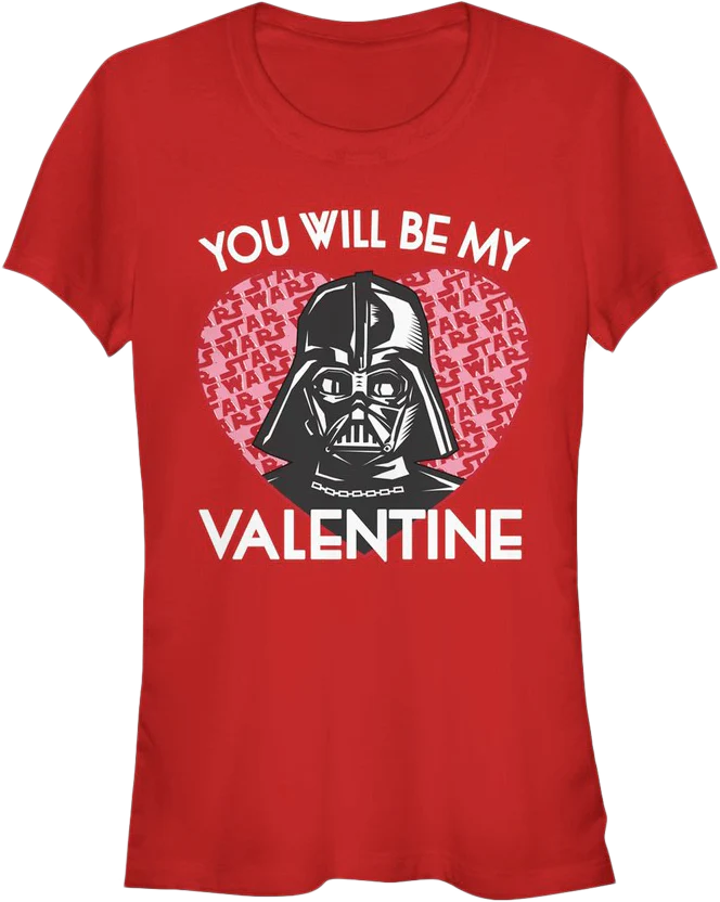 Ladies Darth Vader Valentine Star Wars Shirt