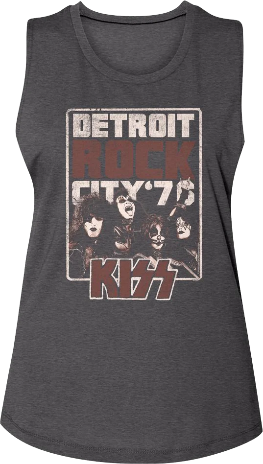 Ladies Detroit Rock City KISS Muscle Tank Top
