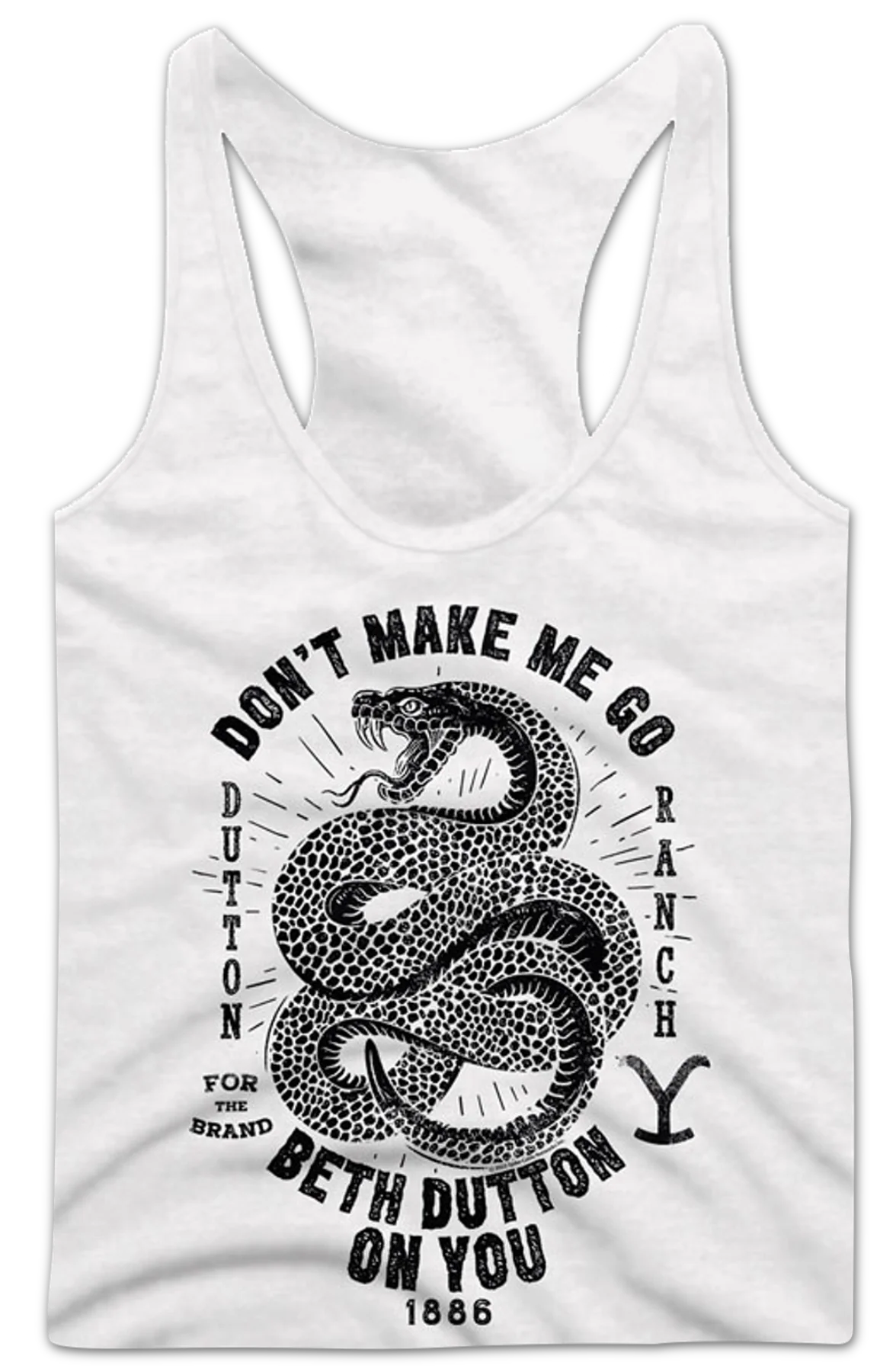 Ladies Don't Make Me Go Beth Dutton Yellowstone Racerback Tank Top - Image 2