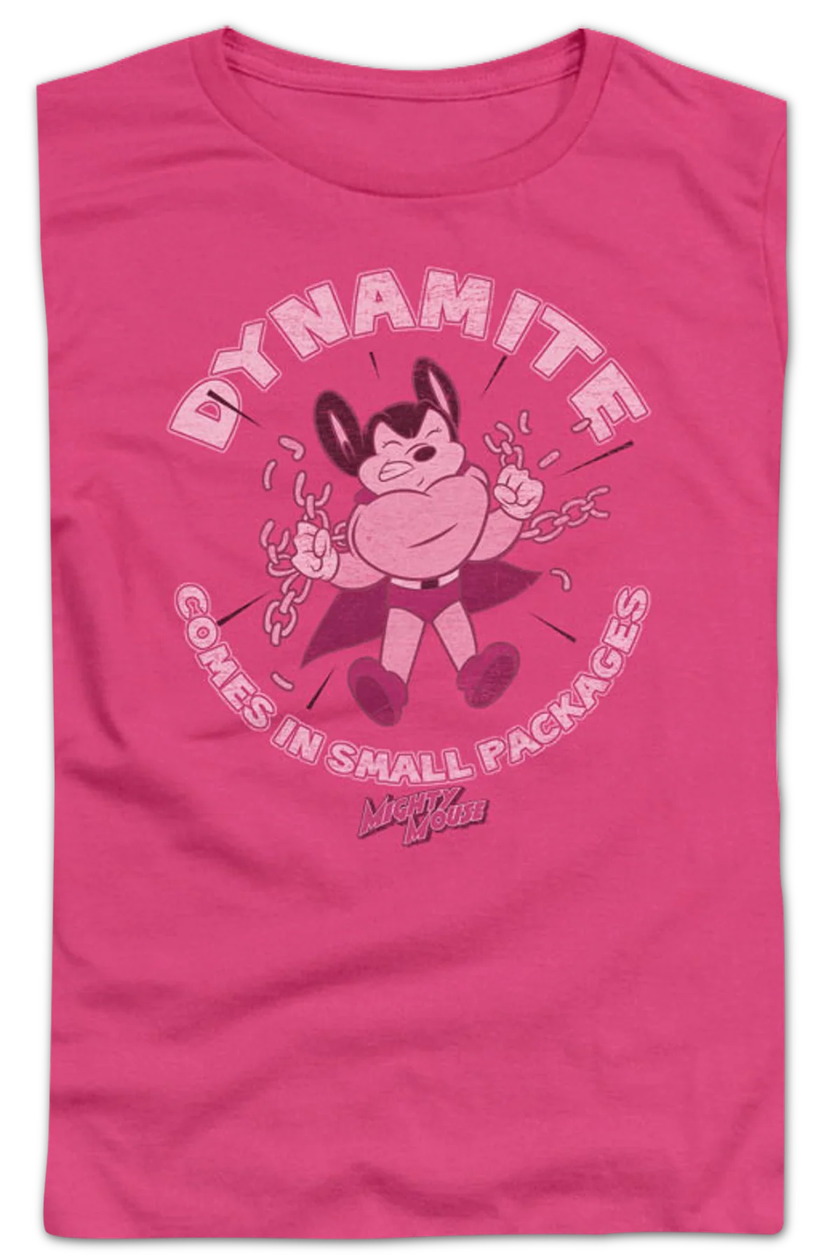 Ladies Dynamite Comes In Small Packages Mighty Mouse Shirt - Image 2