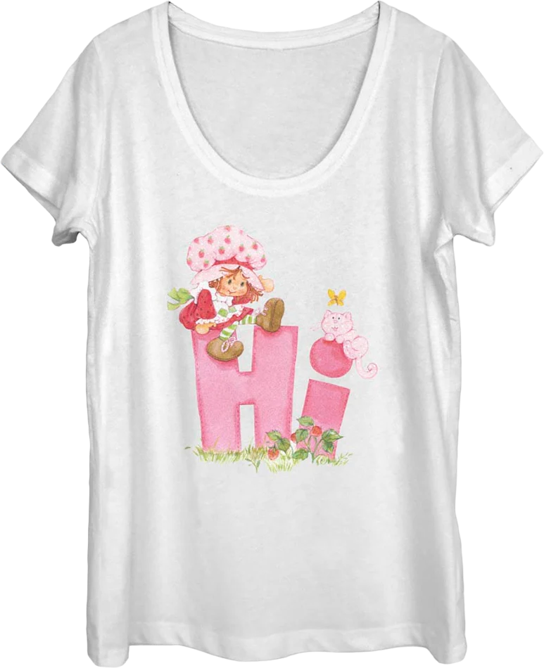 Ladies Hi Strawberry Shortcake Scoopneck Shirt