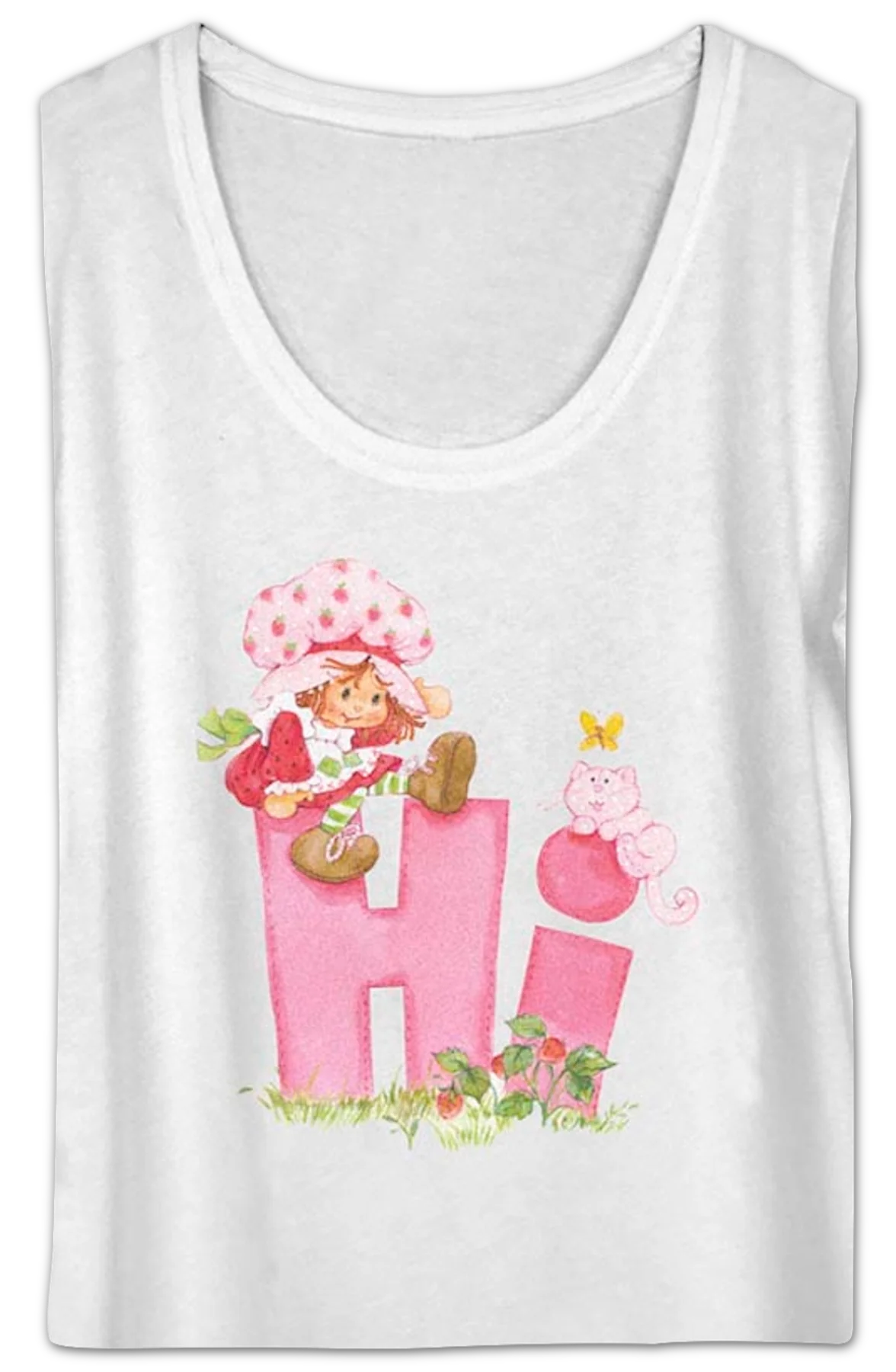 Ladies Hi Strawberry Shortcake Scoopneck Shirt - Image 2