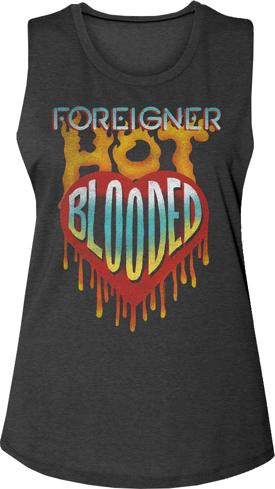 Ladies Hot Blooded Foreigner Muscle Tank Top